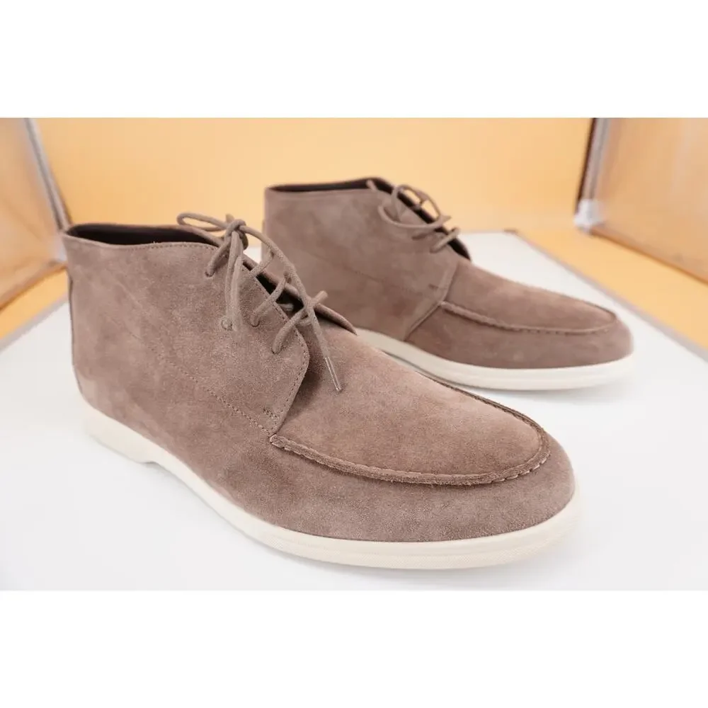 Canali Taupe Suede Chukka Hiking Boots Size 8 New Lace Up $595 New Ankle